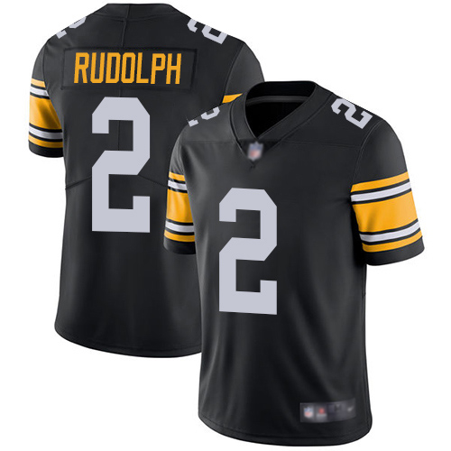 Youth Pittsburgh Steelers Football #2 Limited Black Mason Rudolph Alternate Vapor Untouchable Nike NFL Jersey->youth nfl jersey->Youth Jersey